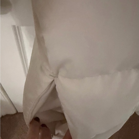 Lacoste Ivory Reversible Waterproof Down Long Puffer, Size 36 (Small) - Picture 6 of 14